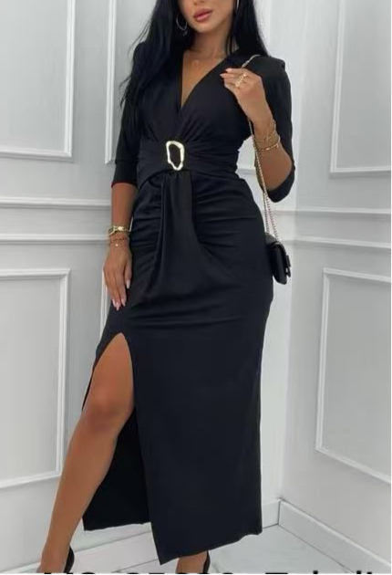 Vestido silhueta perfeita manga cumprida