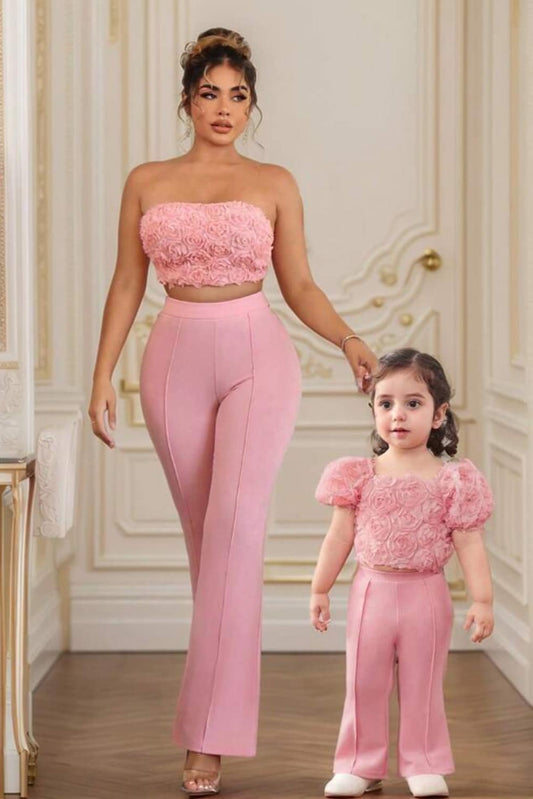 Conjunto Match top + calças menina